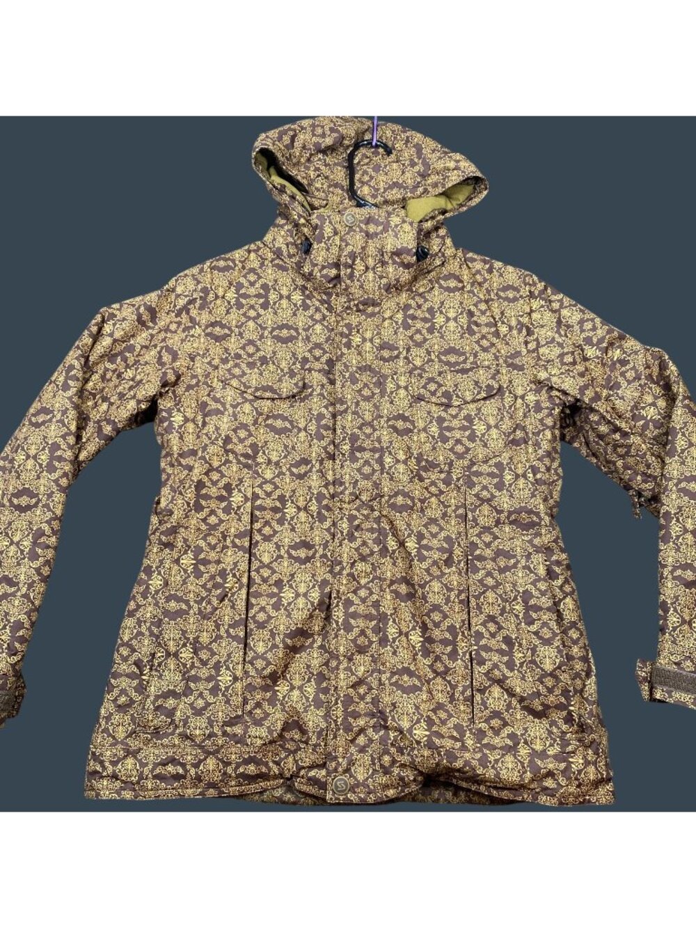 Sims Womens T-Buck Snowboard Waterproof Insulate Jacket Size Small Brown Hooded